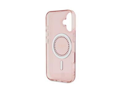 Guess IML Rhinestones MagSafe iPhone 16 Case - Pink Guess IML Rhinestones MagSafe iPhone 16 Case - Pink