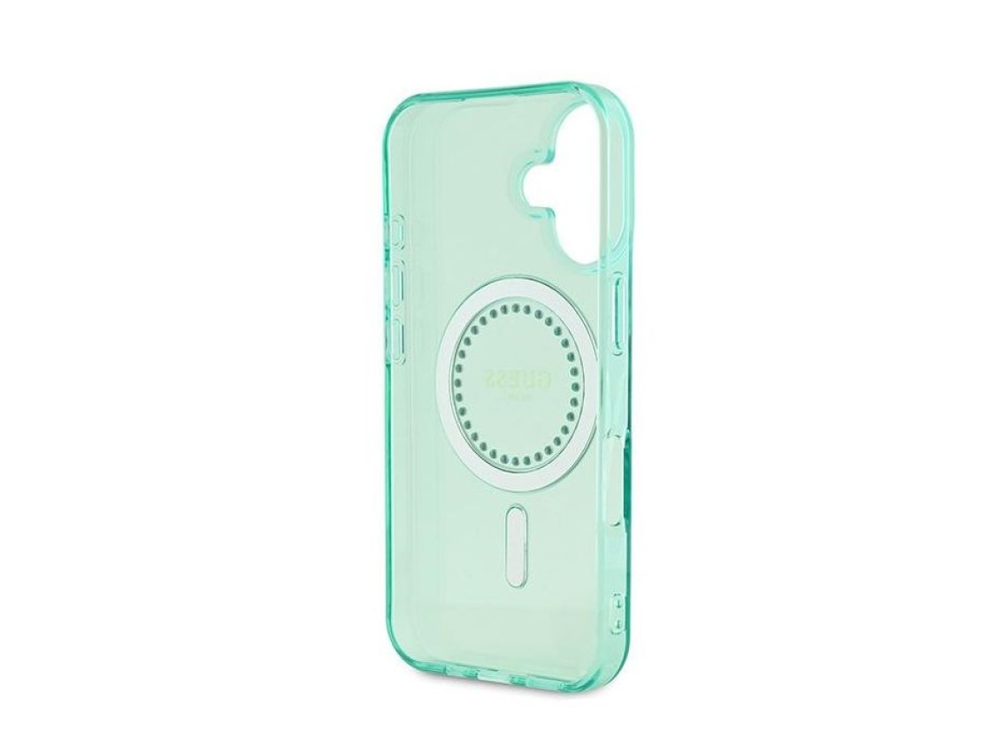 Guess IML Rhinestones MagSafe iPhone 16 Plus Case - Green