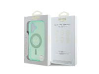 Guess IML Rhinestones MagSafe iPhone 16 Plus Case - Green Guess IML Rhinestones MagSafe iPhone 16 Plus Case - Green
