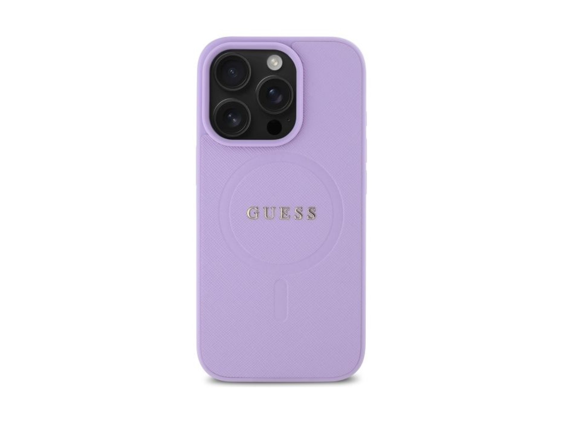 Guess Saffiano MagSafe case for iPhone 16 Pro Max - purple