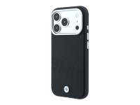 Capa MagSafe com letras em relevo inclinadas da BMW para iPhone 17 Pro/18 Pro - Preta Capa MagSafe com letras em relevo inclinadas da BMW para iPhone 17 Pro/18 Pro - Preta