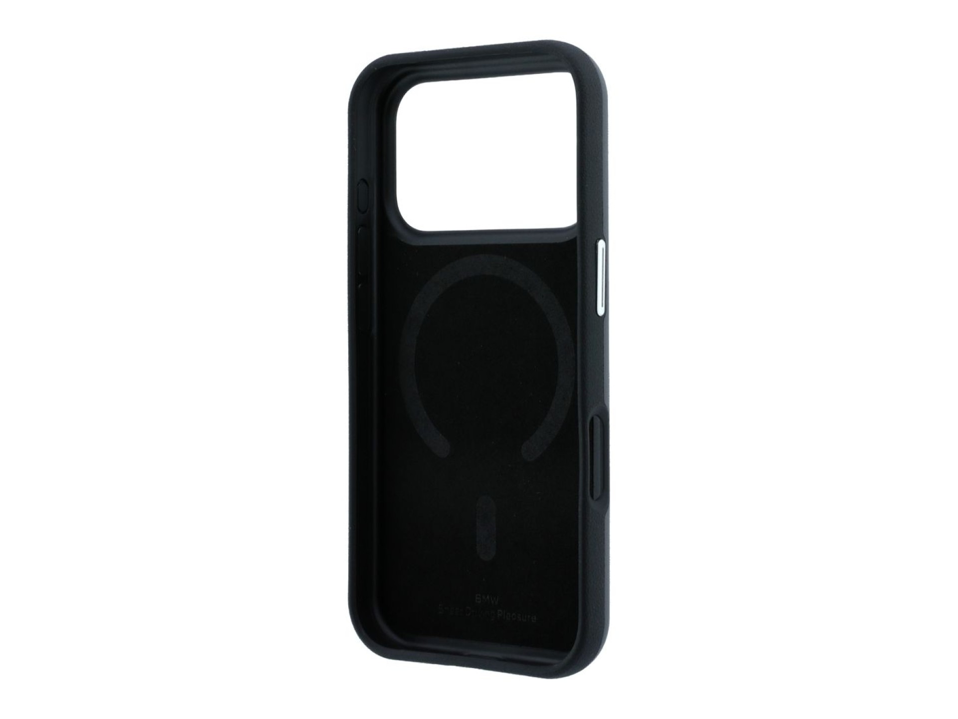 Capa MagSafe com letras em relevo inclinadas BMW para iPhone 17 Pro Max / 18 Pro Max - Cinzento