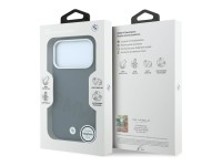 Capa MagSafe para iPhone 17 Pro/18 Pro com letras em relevo inclinadas da BMW - Cinzento Capa MagSafe para iPhone 17 Pro/18 Pro com letras em relevo inclinadas da BMW - Cinzento