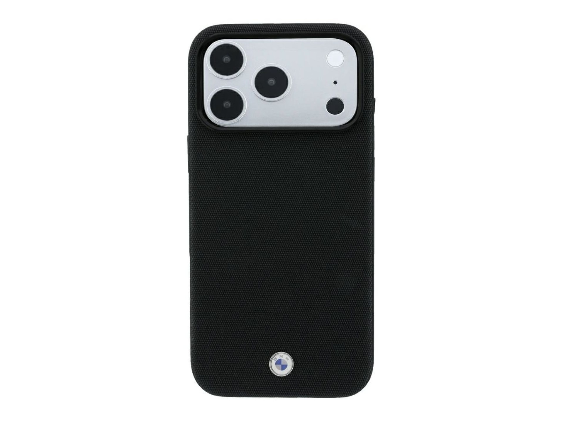 BMW Kevlar Metal Logo MagSafe Case for iPhone 18 Pro / 17 Pro - Black