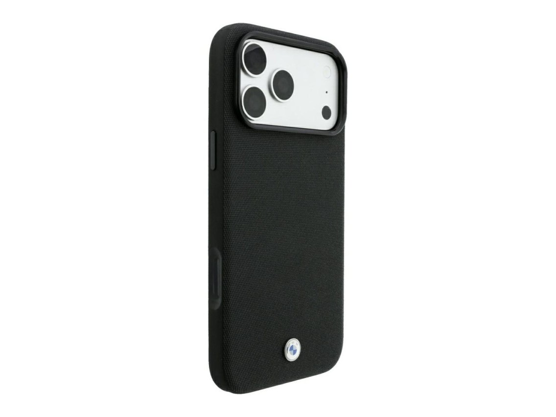 BMW Kevlar Metal Logo MagSafe Case for iPhone 18 Pro / 17 Pro - Black