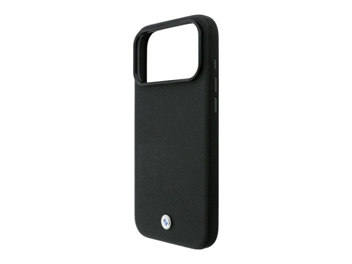 BMW Kevlar Metal Logo MagSafe Case for iPhone 18 Pro / 17 Pro - Black