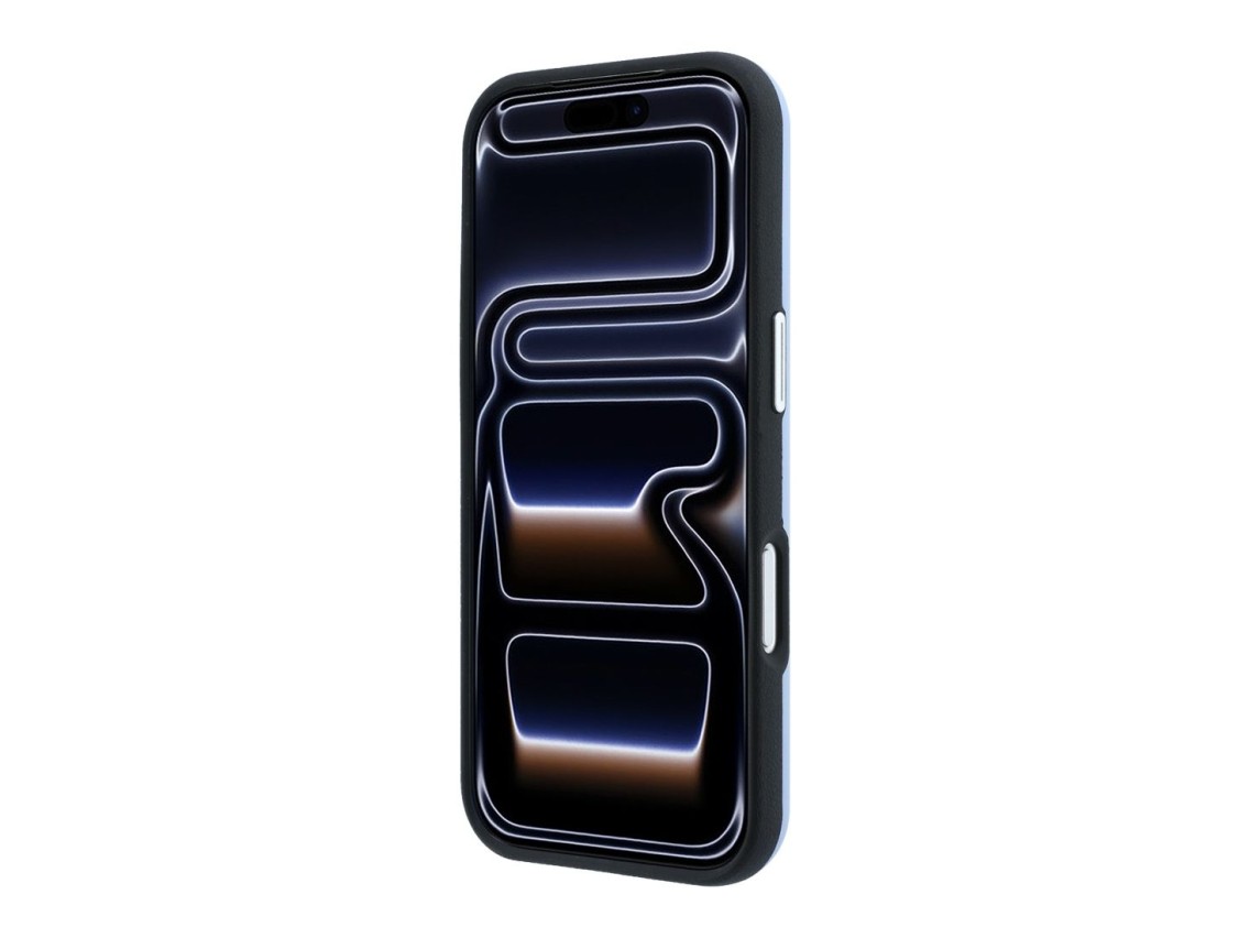 Capa MagSafe para iPhone 17 Pro/18 Pro com letras em relevo inclinadas da BMW - Azul