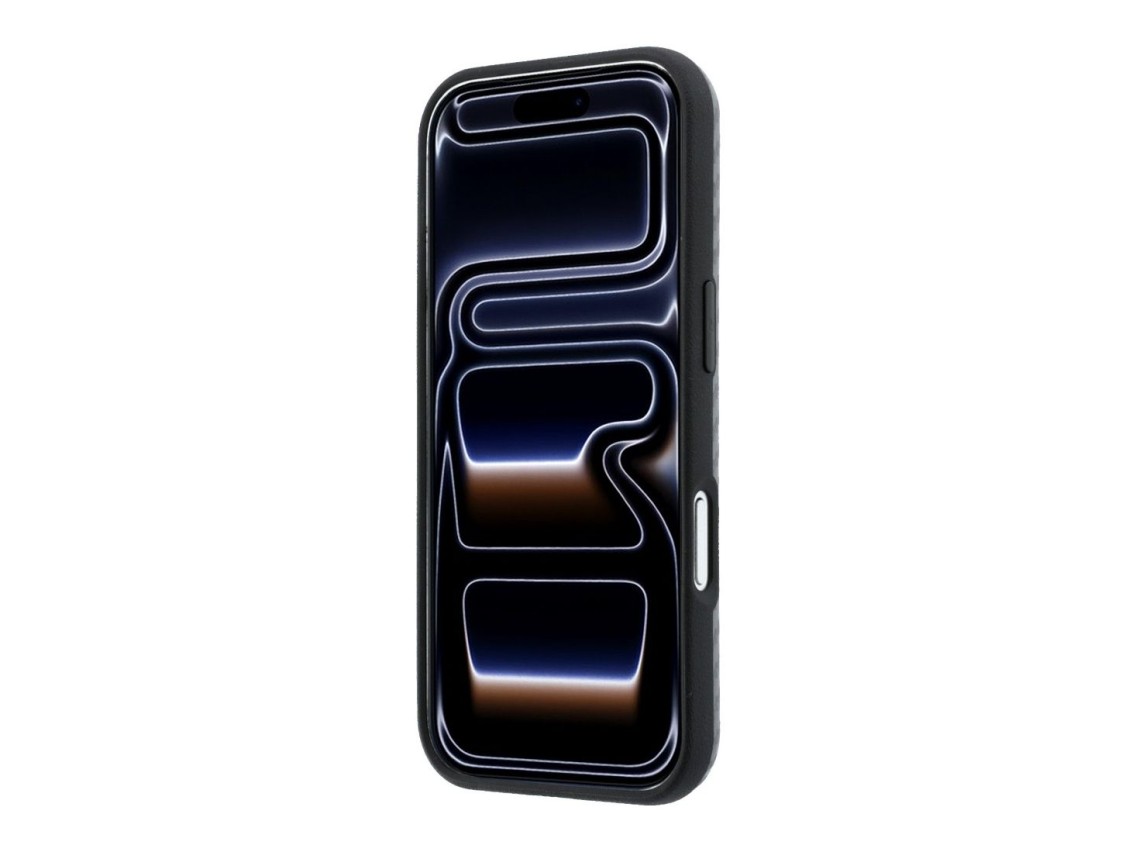 Capa MagSafe com anel impresso em fibra de carbono BMW M para iPhone 18 Pro/17 Pro - Cinzento