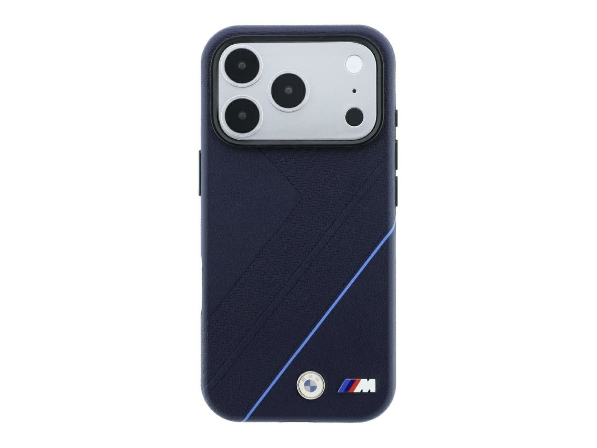 Capa MagSafe BMW M Tire Track Blue Line para iPhone 18 Pro / 17 Pro - Azul Marinho