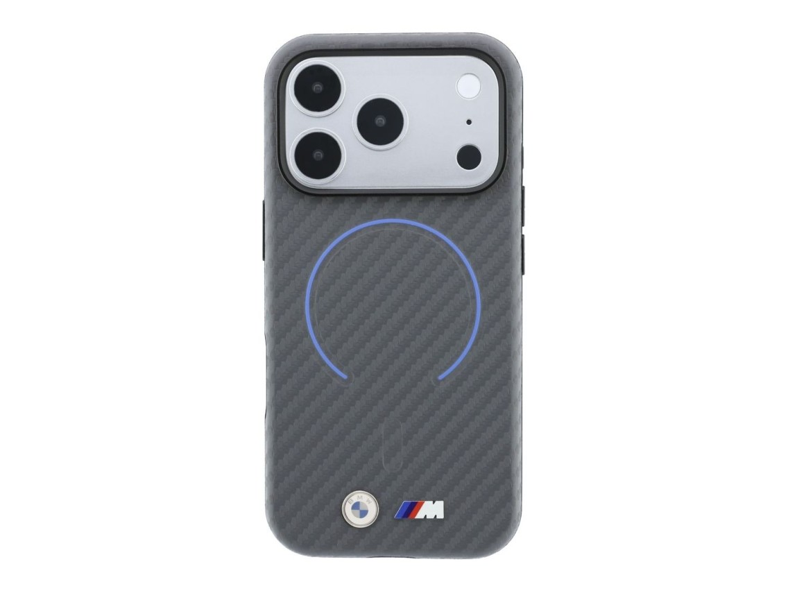 BMW M Carbon Printed Ring MagSafe Case for iPhone 18 Pro Max / 17 Pro Max - Gray