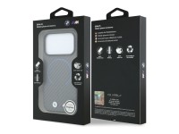 Capa MagSafe com anel impresso em fibra de carbono BMW M para iPhone 18 Pro/17 Pro - Cinzento Capa MagSafe com anel impresso em fibra de carbono BMW M para iPhone 18 Pro/17 Pro - Cinzento