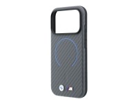 Capa MagSafe com anel impresso em fibra de carbono BMW M para iPhone 18 Pro/17 Pro - Cinzento Capa MagSafe com anel impresso em fibra de carbono BMW M para iPhone 18 Pro/17 Pro - Cinzento