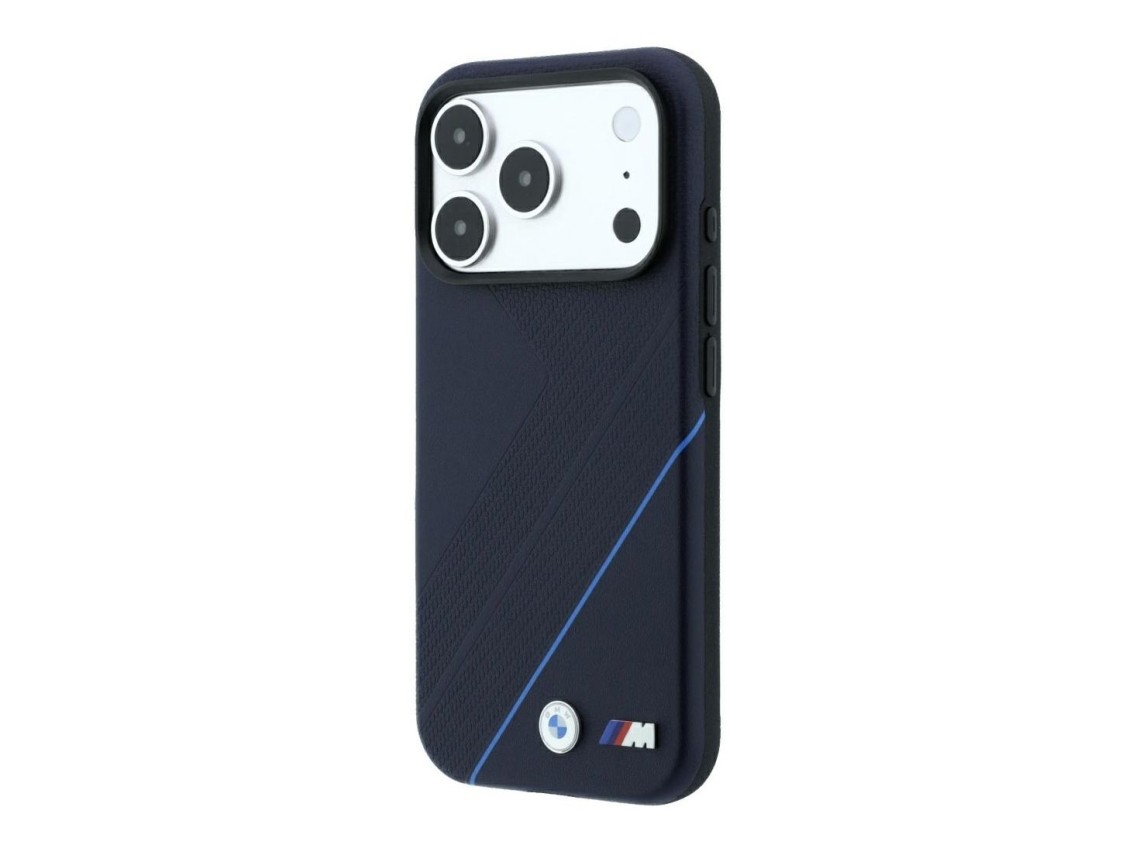 Capa MagSafe BMW M Tire Track Blue Line para iPhone 18 Pro / 17 Pro - Azul Marinho