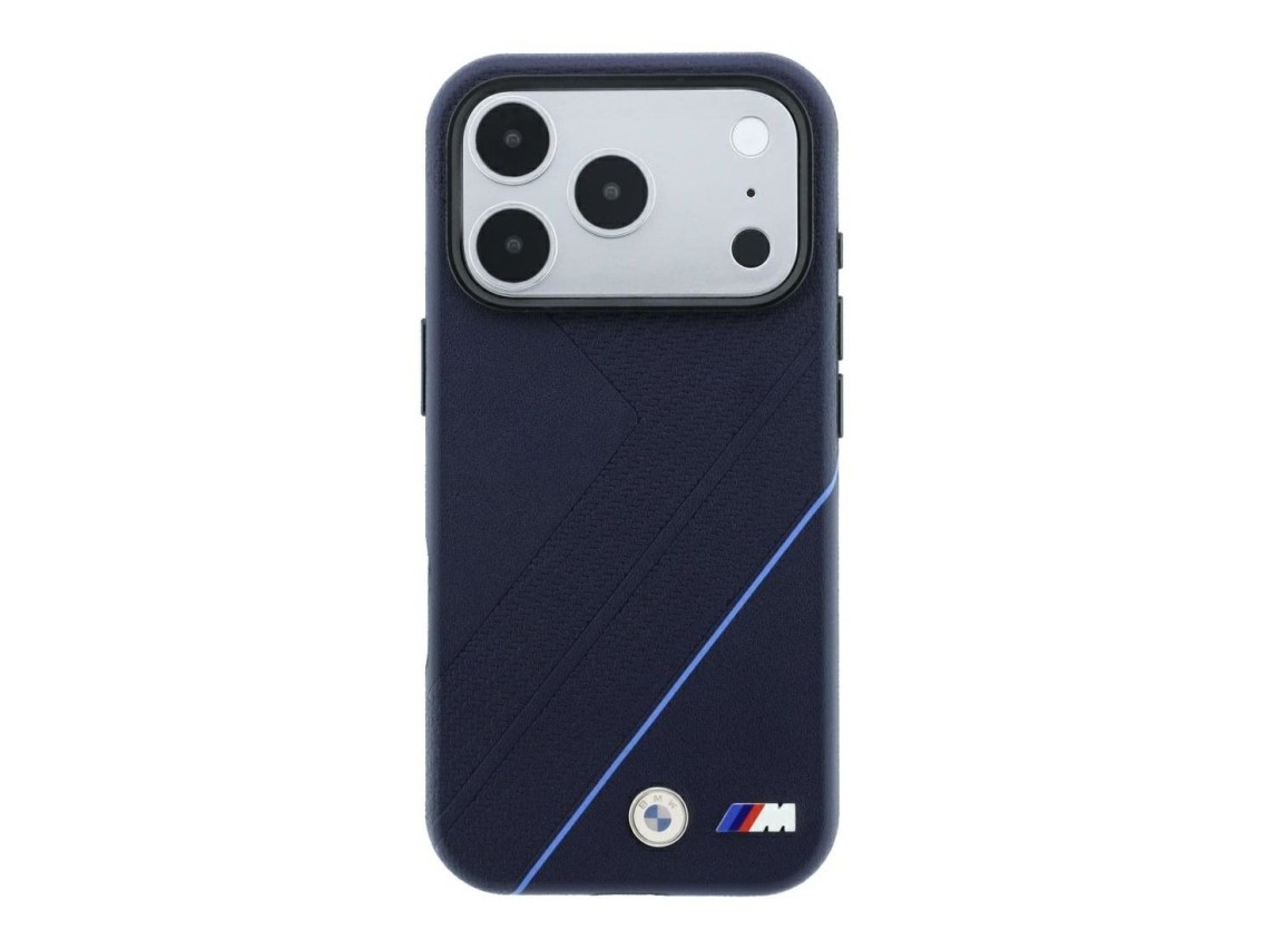 Capa MagSafe BMW M Tire Track Blue Line para iPhone 18 Pro / 17 Pro - Azul Marinho