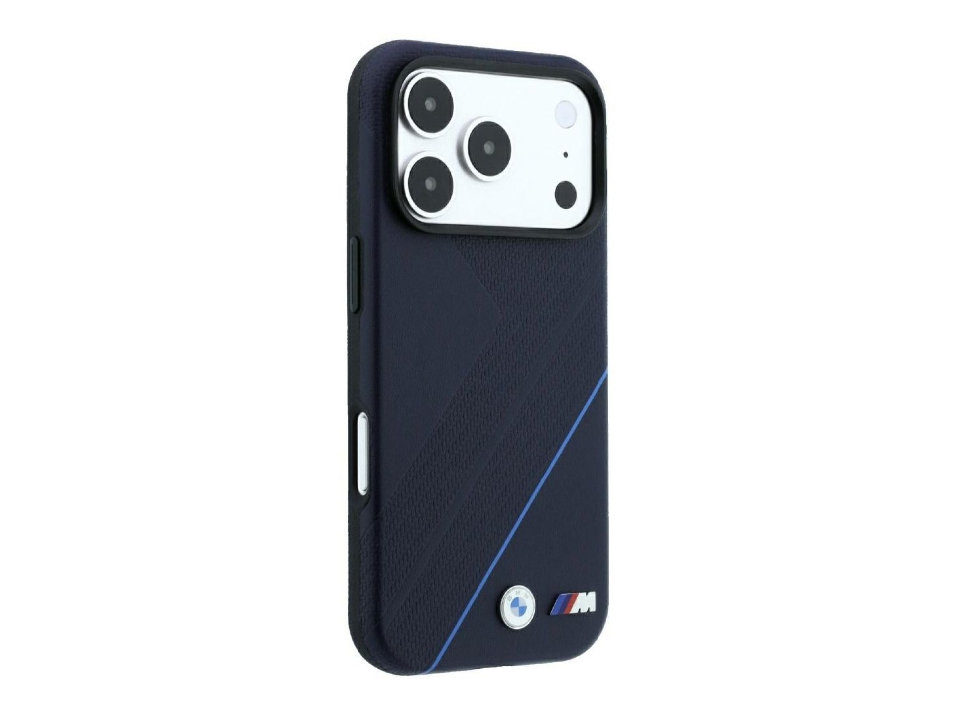Capa MagSafe BMW M Tire Track Blue Line para iPhone 18 Pro / 17 Pro - Azul Marinho