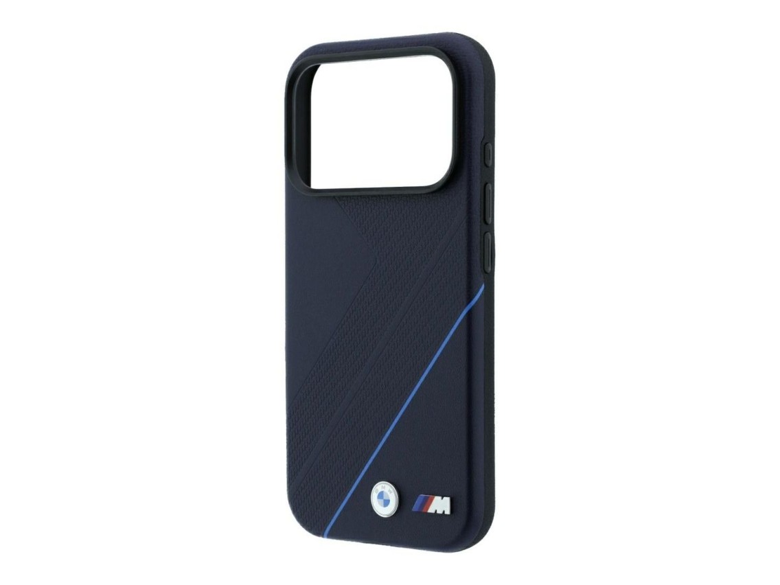 Capa MagSafe BMW M Tire Track Blue Line para iPhone 18 Pro / 17 Pro - Azul Marinho