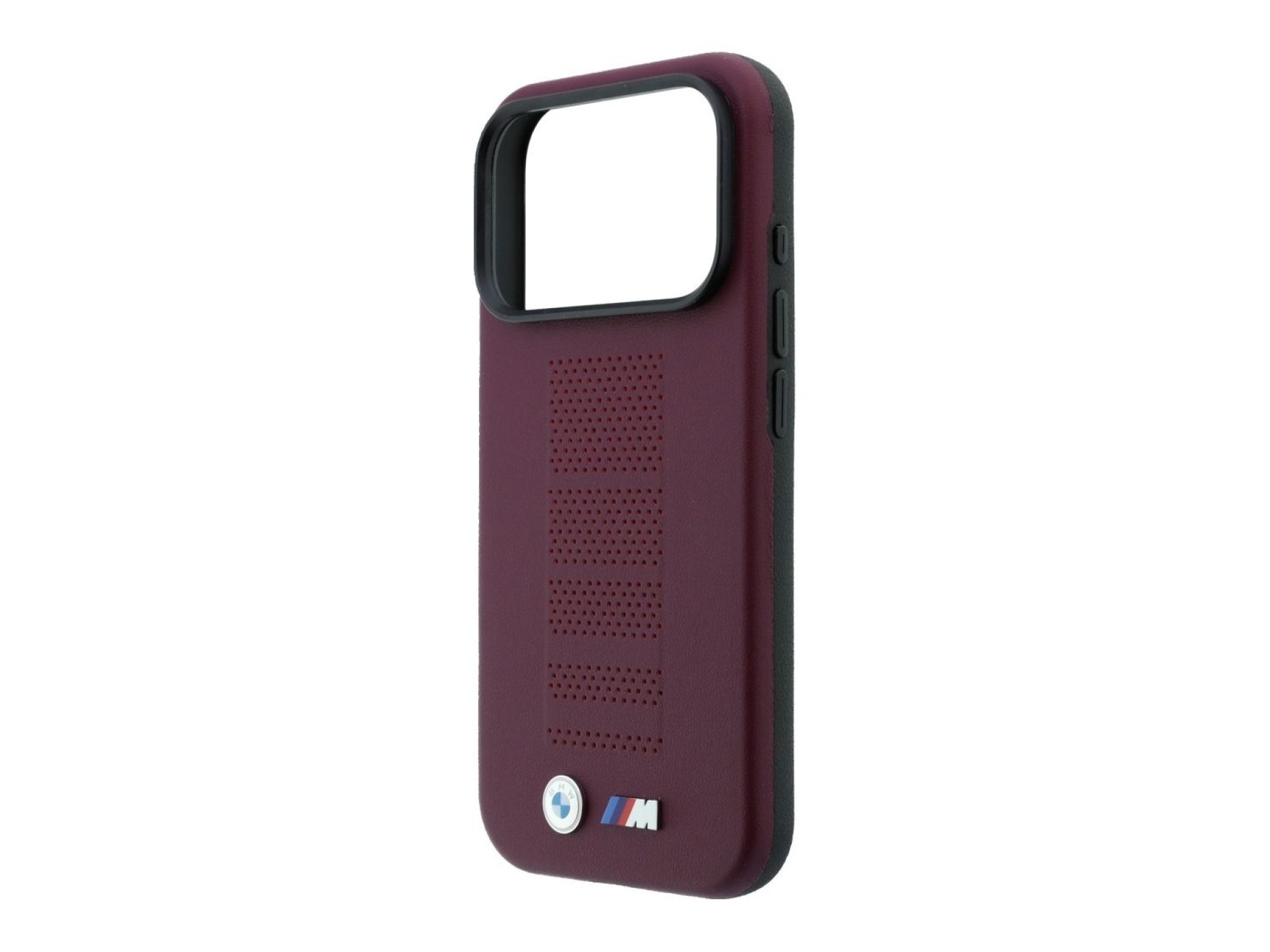 BMW M Blue Perfo Metal Logo MagSafe Case for iPhone 18 Pro / 17 Pro - Burgundy