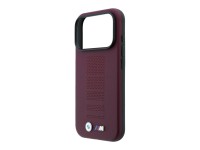 BMW M Blue Perfo Metal Logo MagSafe Case for iPhone 18 Pro / 17 Pro - Burgundy