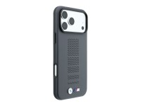 BMW M Blue Perfo Metal Logo MagSafe Case for iPhone 18 Pro / 17 Pro - Gray