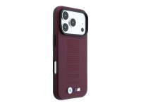 BMW M Blue Perfo Metal Logo MagSafe Case for iPhone 18 Pro / 17 Pro - Burgundy