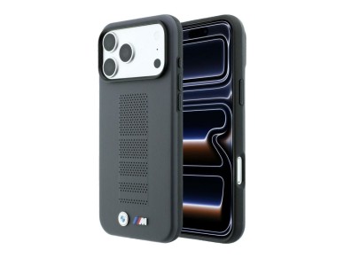 BMW M Blue Perfo Metal Logo MagSafe Case for iPhone 18 Pro Max / 17 Pro Max - Gray BMW M Blue Perfo Metal Logo MagSafe Case for iPhone 18 Pro Max / 17 Pro Max - Gray
