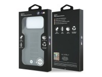 BMW M Blue Perfo Metal Logo MagSafe Case for iPhone 18 Pro / 17 Pro - Gray