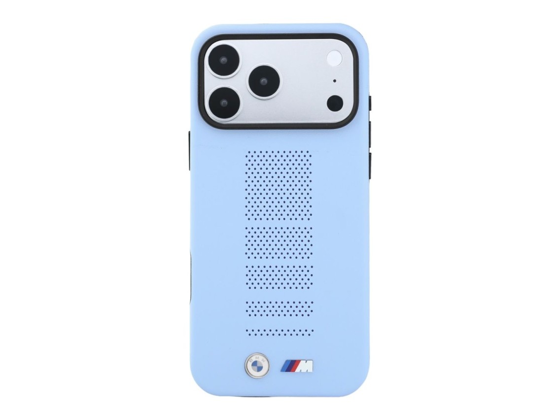 BMW M Blue Perfo Metal Logo MagSafe Case for iPhone 18 Pro / 17 Pro - Blue