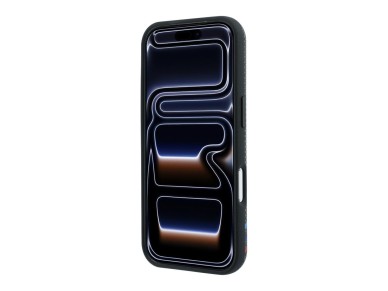 Funda BMW M Quadrille Kevlar Print Tricolor Lines & Metal Logo MagSafe para iPhone 18 Pro / 17 Pro -