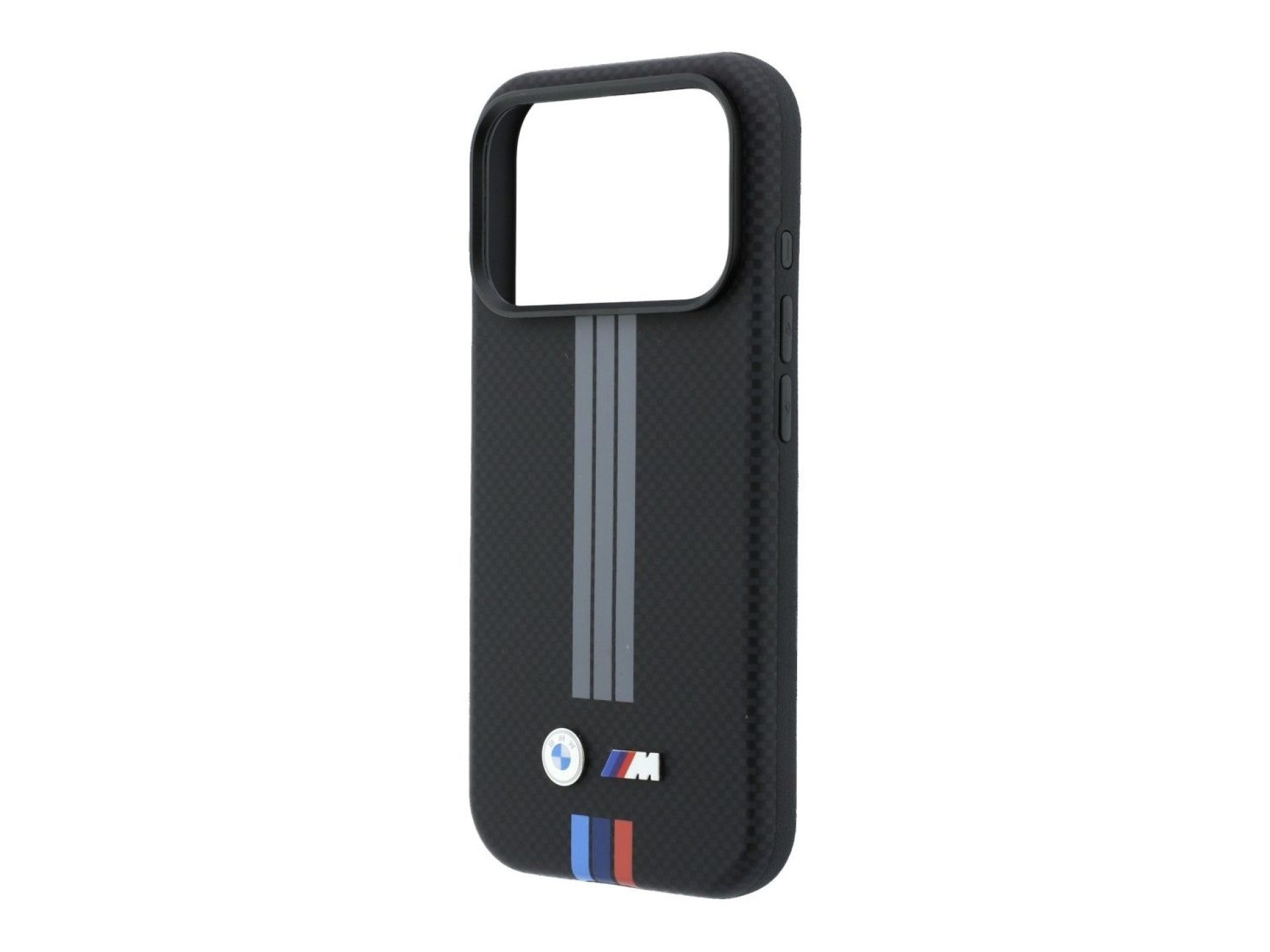 Funda BMW M Quadrille Kevlar Anthracite & Tricolor Print Lines MagSafe para iPhone 18 Pro Max / 17 P