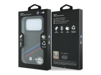 BMW M Quadrille Kevlar Print Tricolor Lines & Metal Logo MagSafe Case for iPhone 18 Pro / 17 Pro - D