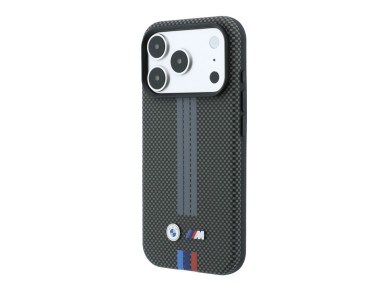 Funda BMW M Quadrille Kevlar con estampado tricolor y MagSafe para iPhone 18 Pro / 17 Pro - Gris osc Funda BMW M Quadrille Kevlar con estampado tricolor y MagSafe para iPhone 18 Pro / 17 Pro - Gris osc