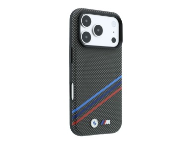 BMW M Quadrille Kevlar Print Tricolor Lines & Metal Logo MagSafe Case for iPhone 18 Pro Max / 17 Pro BMW M Quadrille Kevlar Print Tricolor Lines & Metal Logo MagSafe Case for iPhone 18 Pro Max / 17 Pro