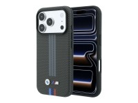 Capa MagSafe BMW M Quadrille Kevlar com estampa tricolor para iPhone 18 Pro Max / 17 Pro Max - Cinza