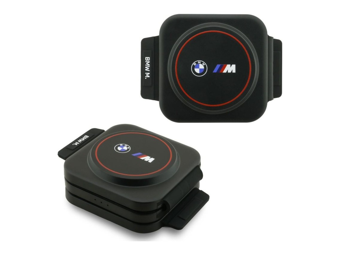 BMW M Qi2 15W Print Logo 3-in-1 Wireless Charger - Red