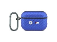 Capa BMW M Carbon Metal com log�tipo para AirPods Pro 3 - Azul Claro