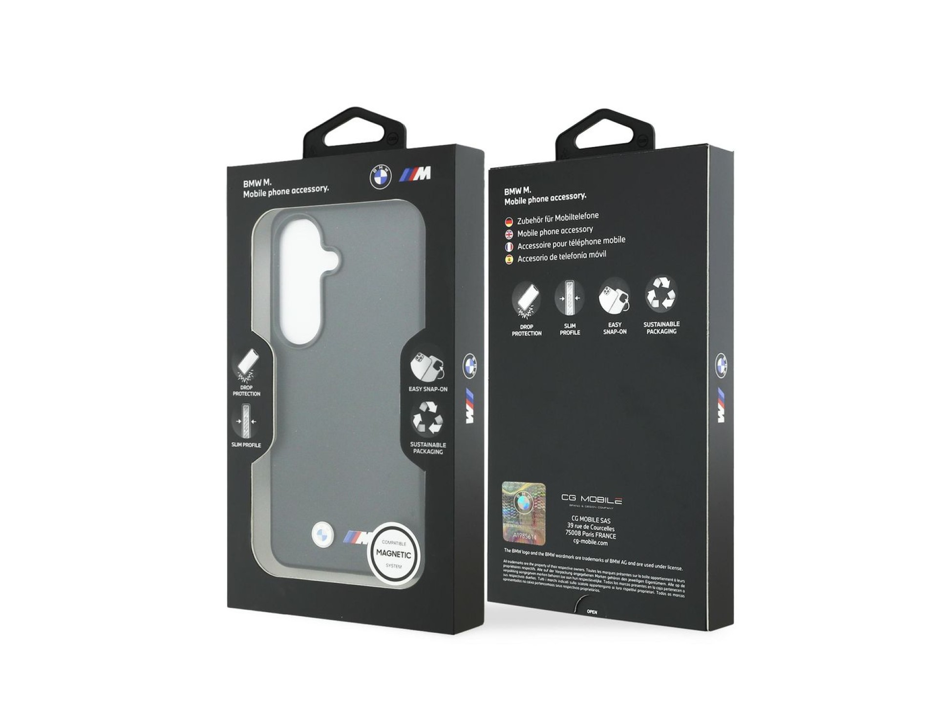 BMW M Metal Logo MagSafe Case for Samsung Galaxy S26 - Black