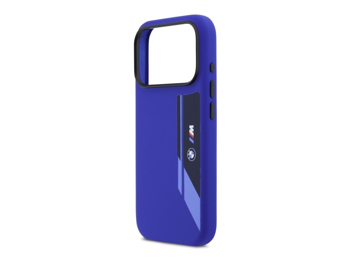 BMW M Silicon Vertical Logo MagSafe Case for iPhone 17 Pro - Navy Blue