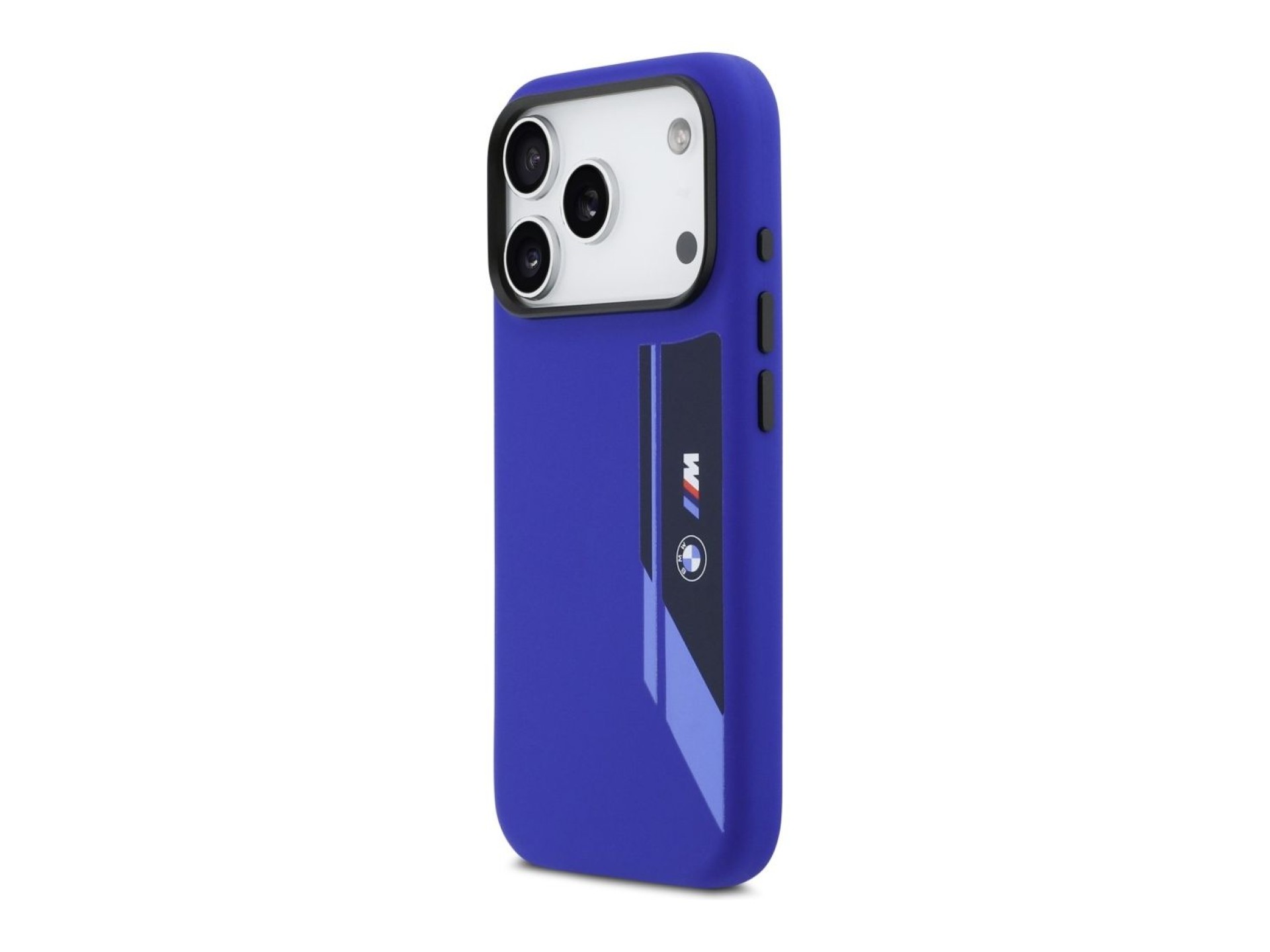 BMW M Silicon Vertical Logo MagSafe Case for iPhone 17 Pro - Navy Blue