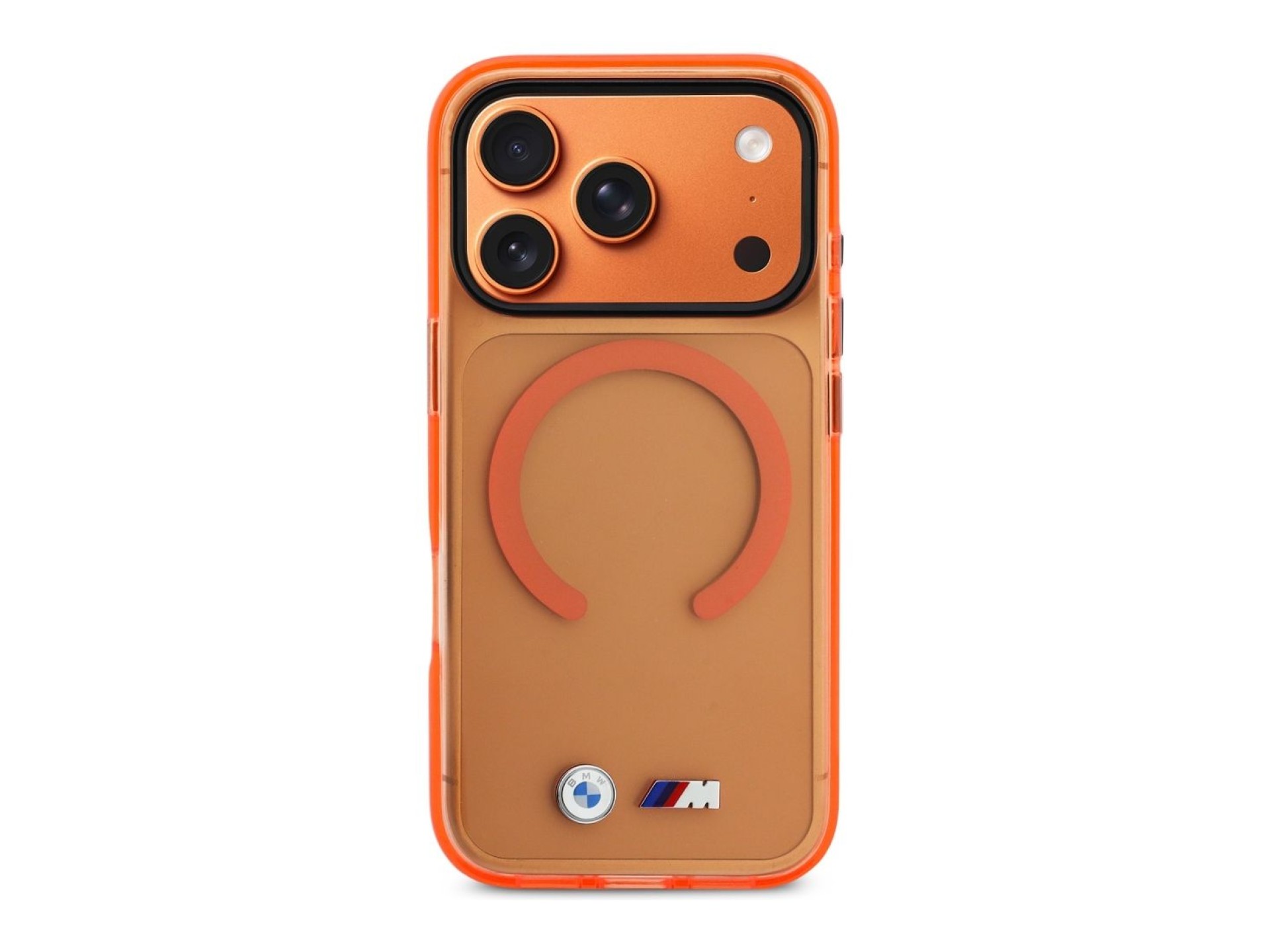 BMW M IML Metal Logos MagSafe Case for iPhone 17 Pro Max - Pro Orange