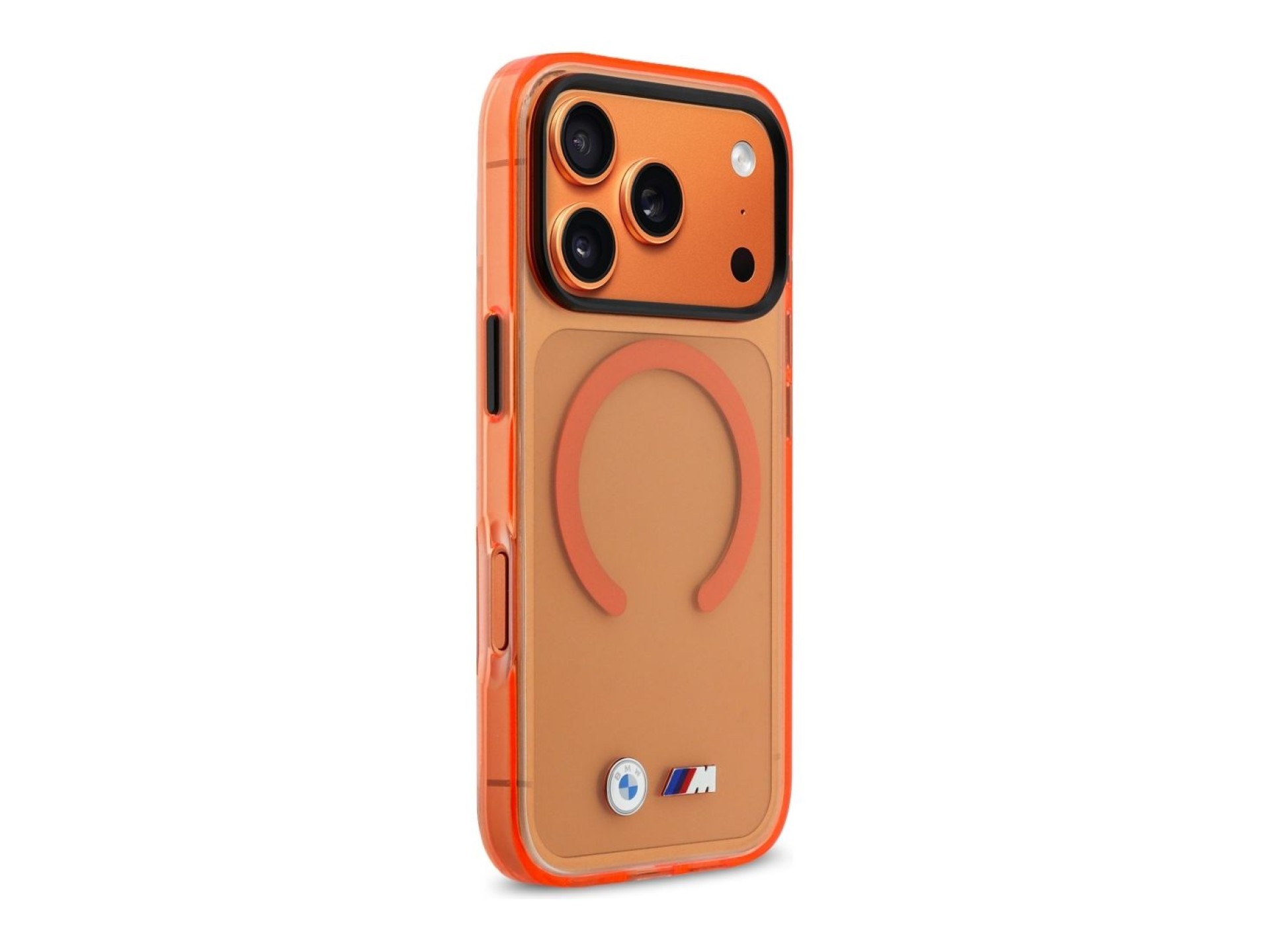 BMW M IML Metal Logos MagSafe Case for iPhone 17 Pro Max - Pro Orange
