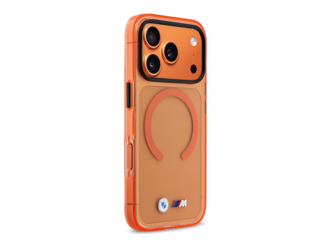 BMW M IML Metal Logos MagSafe Case for iPhone 17 Pro Max - Pro Orange