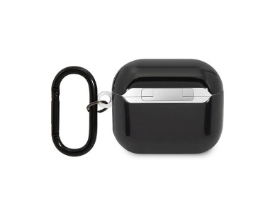 Capa para AirPods de 3ª geração BMW BMA322SWTK, preta com várias linhas coloridas. Capa para AirPods de 3ª geração BMW BMA322SWTK, preta com várias linhas coloridas.