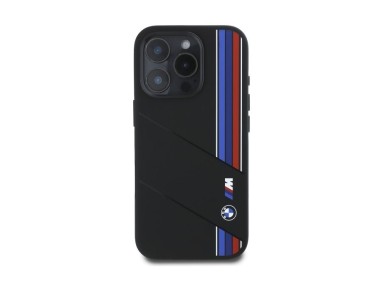 BMW Silicone Cut Tricolor Lines MagSafe Case for iPhone 16 Pro Max - Black BMW Silicone Cut Tricolor Lines MagSafe Case for iPhone 16 Pro Max - Black