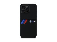 BMW Silicone Middle Stripe MagSafe Case for iPhone 16 Pro Max - Black