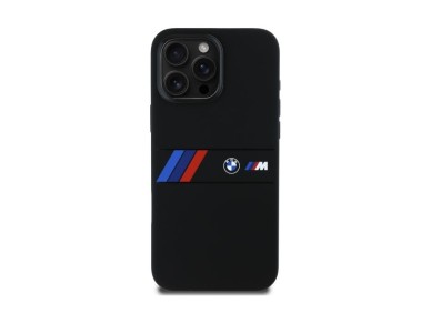 BMW Silicone Middle Stripe MagSafe Case for iPhone 16 Pro Max - Black BMW Silicone Middle Stripe MagSafe Case for iPhone 16 Pro Max - Black