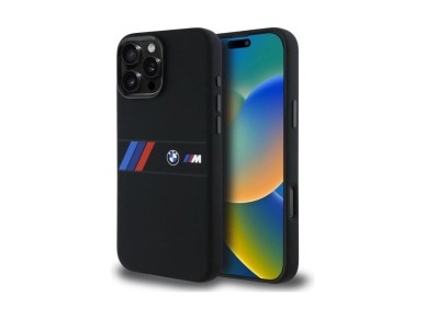 BMW Silicone Middle Stripe MagSafe Case for iPhone 16 Pro Max - Black BMW Silicone Middle Stripe MagSafe Case for iPhone 16 Pro Max - Black