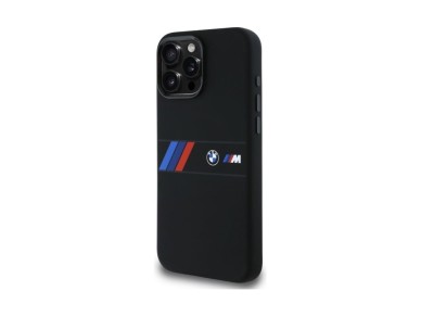 BMW Silicone Middle Stripe MagSafe Case for iPhone 16 Pro Max - Black BMW Silicone Middle Stripe MagSafe Case for iPhone 16 Pro Max - Black
