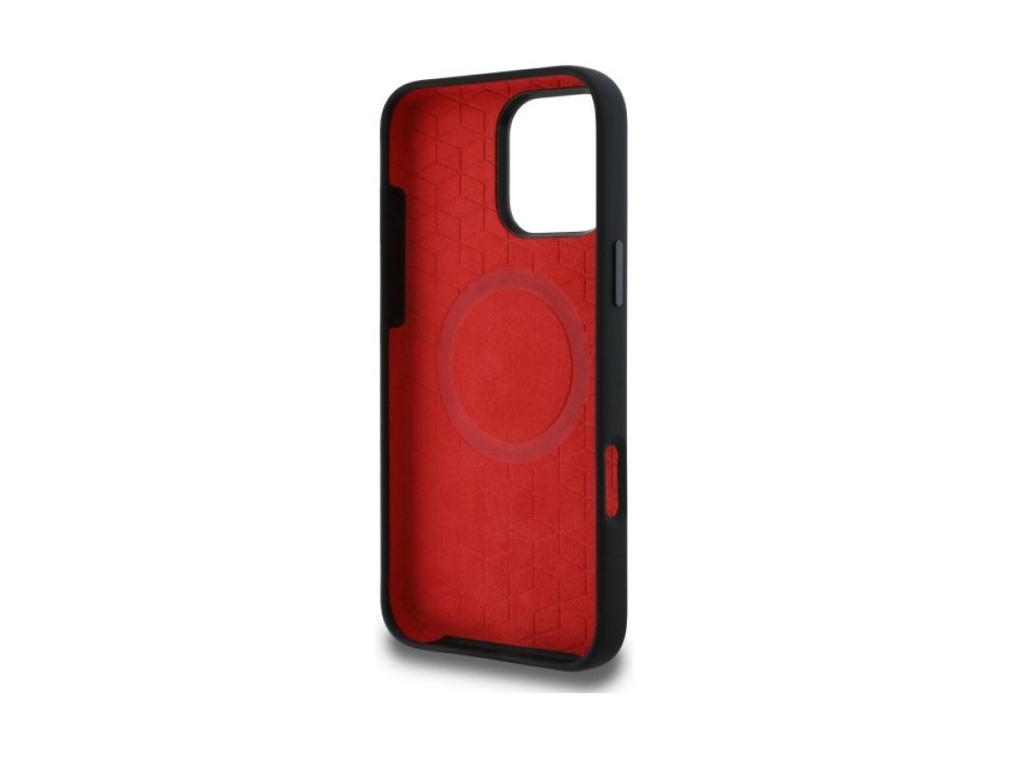 BMW Silicone Middle Stripe MagSafe Case for iPhone 16 Pro Max - Black