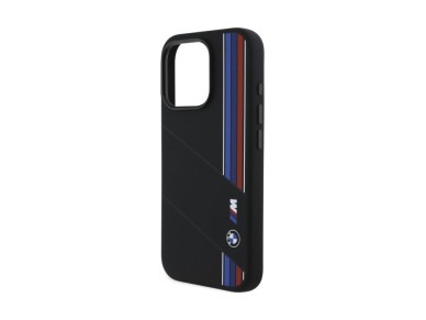 BMW Silicone Cut Tricolor Lines MagSafe Case for iPhone 16 Pro Max - Black BMW Silicone Cut Tricolor Lines MagSafe Case for iPhone 16 Pro Max - Black