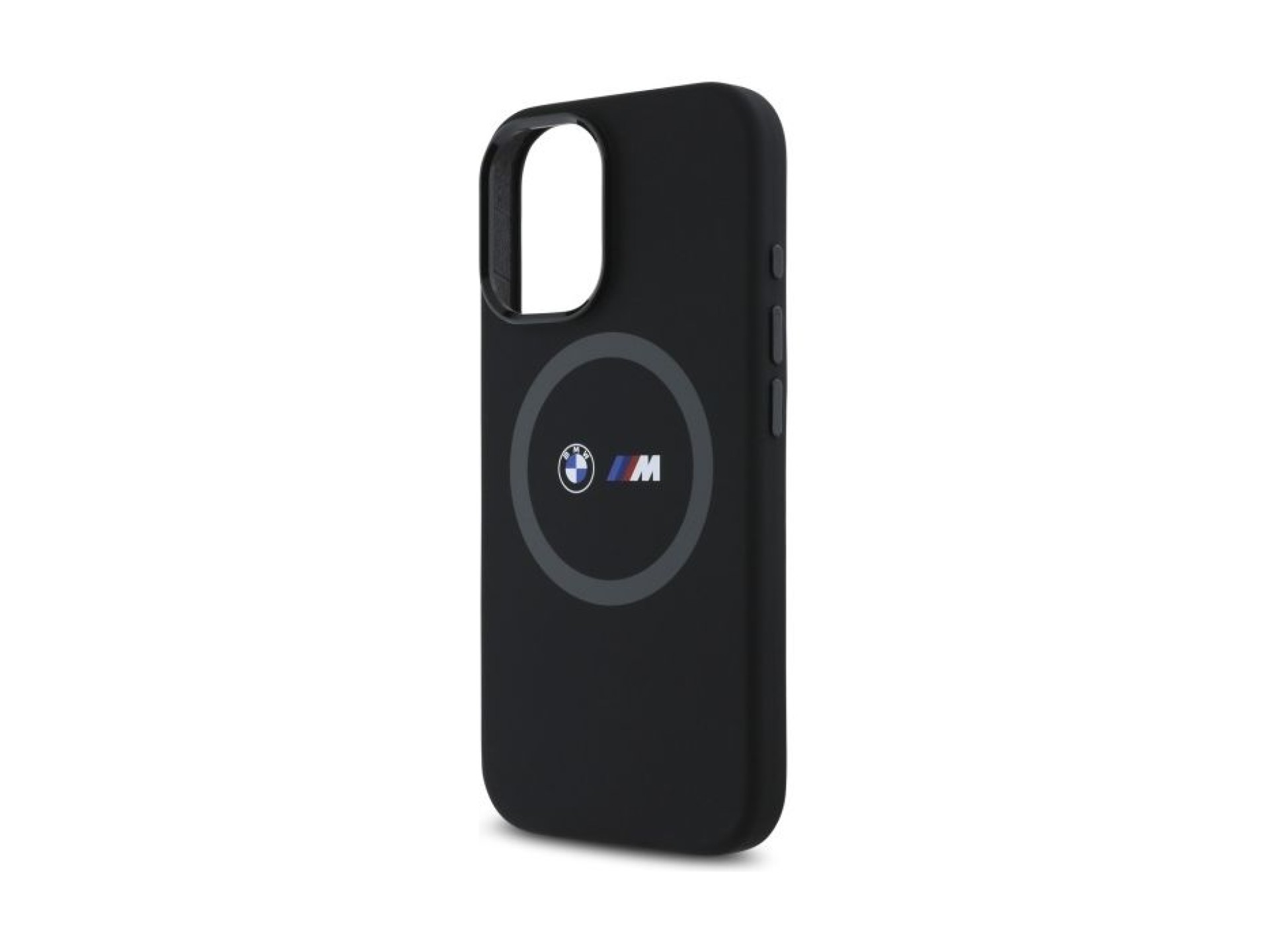 BMW M Silicone Printed Ring MagSafe Case for iPhone 16 - Black